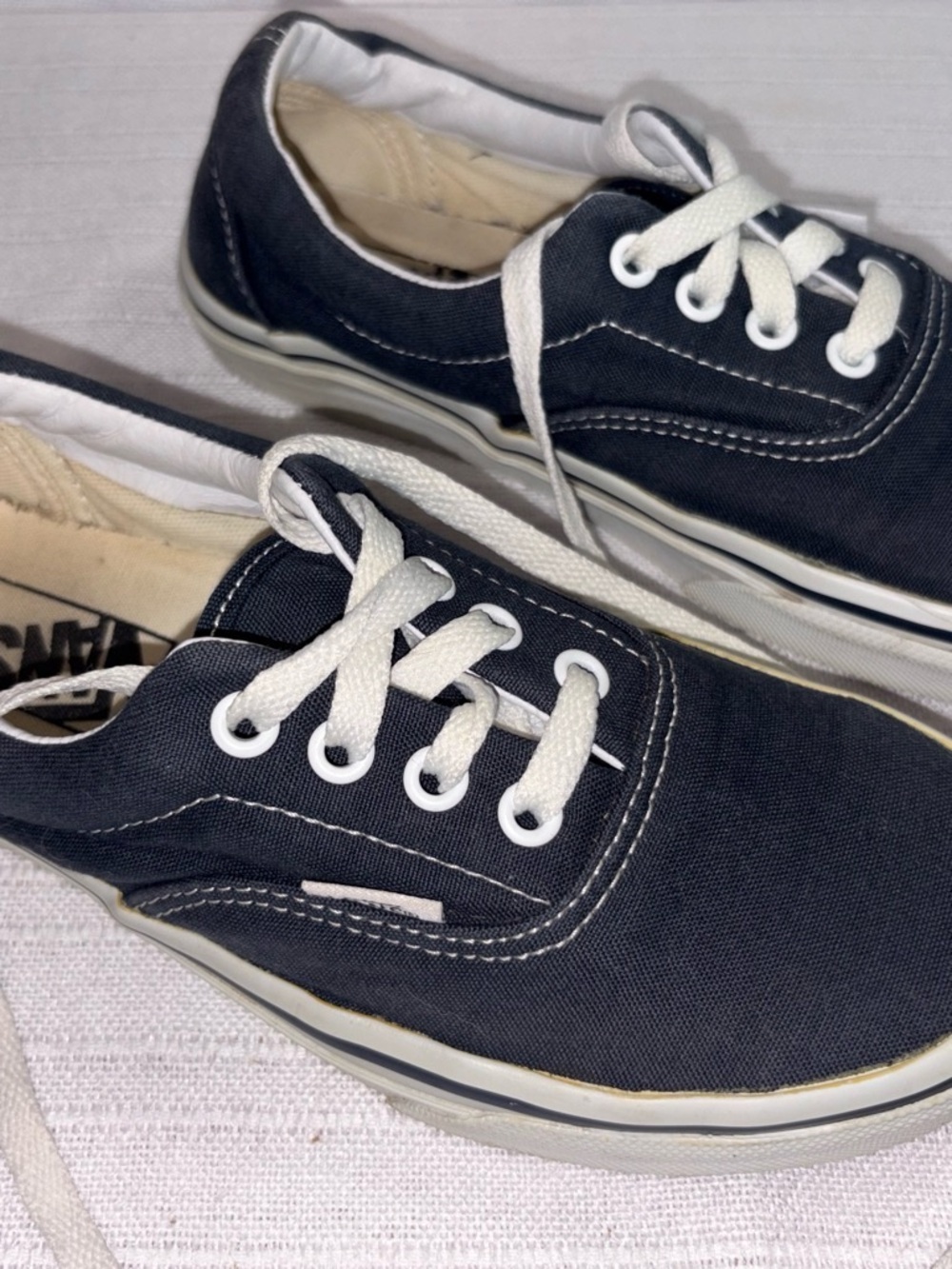 Vans Era Canvas Navy Blue Low Top Lace Up Sneakers Mens 5.5 Womens 7